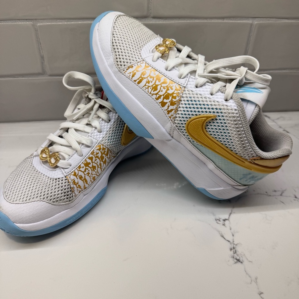 Nike Ja 1 "Chinese New Year " White/Gold Basketball Shoes Boys US 5.5Y